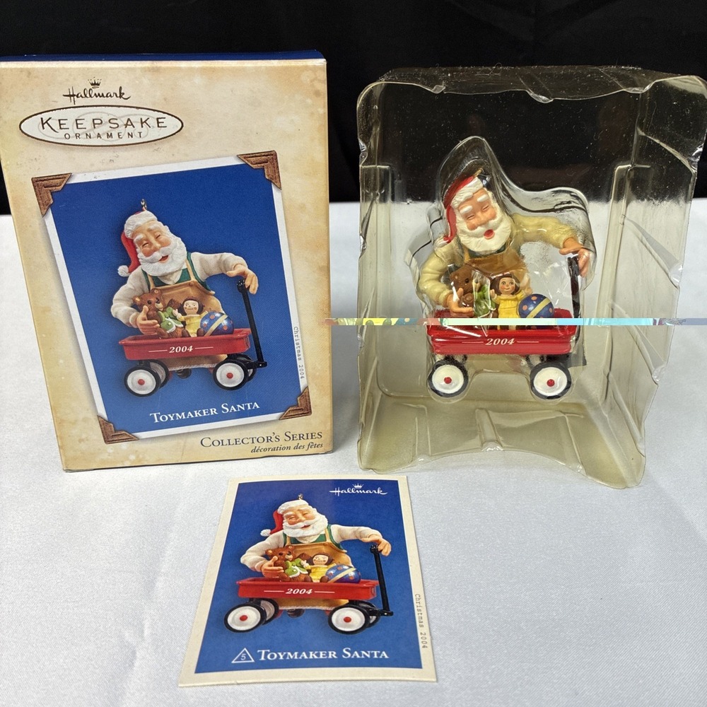 Hallmark 2004 Toymaker Santa Series 5 Keepsake Ornament QX8124 Multicolor